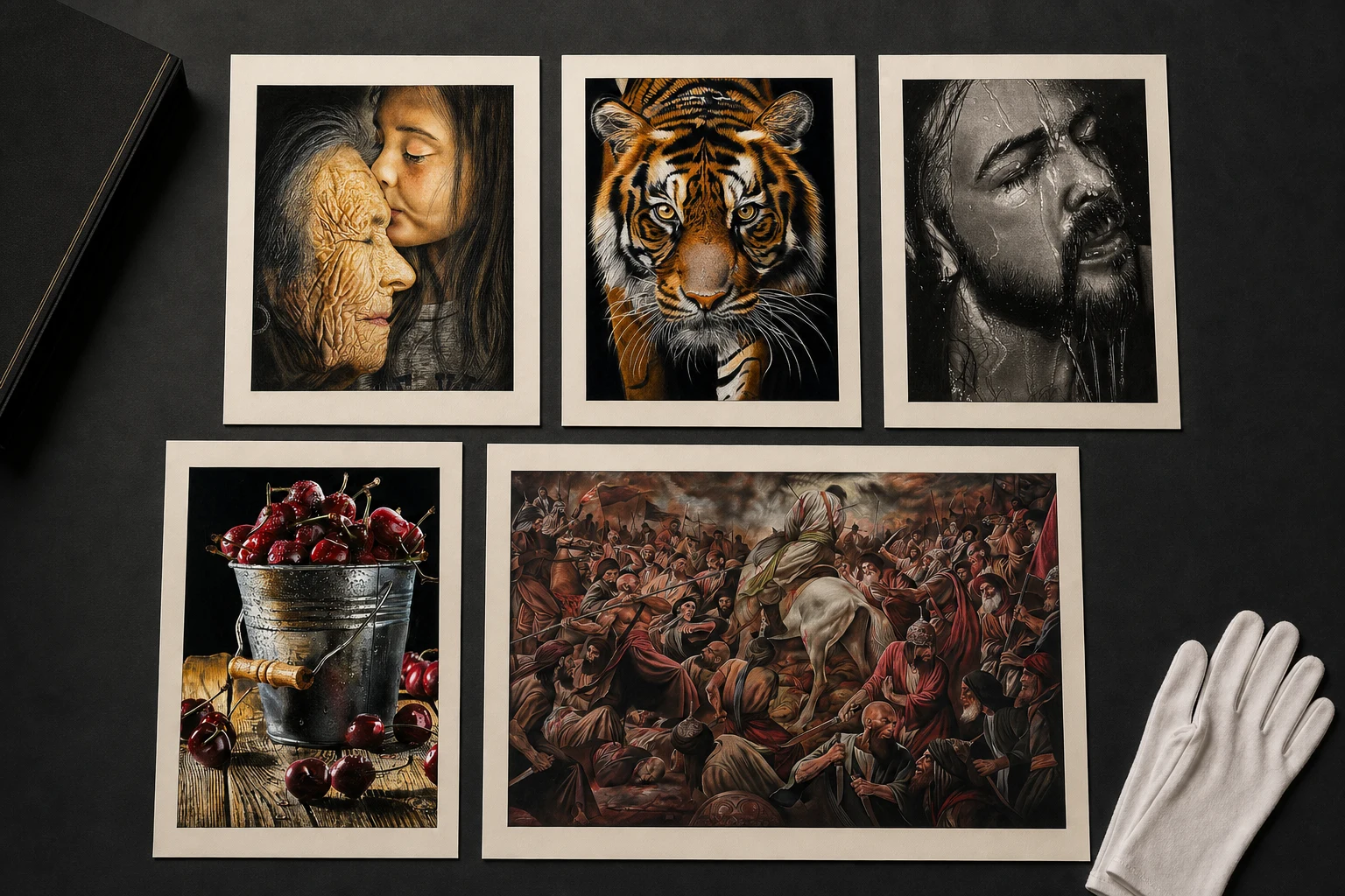 A curated presentation of Helima drawings and paintings