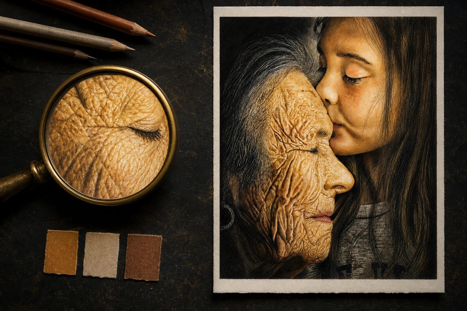 Study of skin color and texture